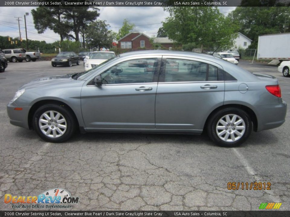 2008 Chrysler Sebring LX Sedan Clearwater Blue Pearl / Dark Slate Gray/Light Slate Gray Photo #10