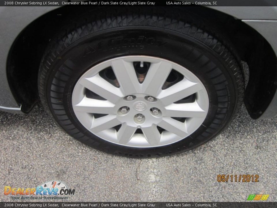 2008 Chrysler Sebring LX Sedan Clearwater Blue Pearl / Dark Slate Gray/Light Slate Gray Photo #11