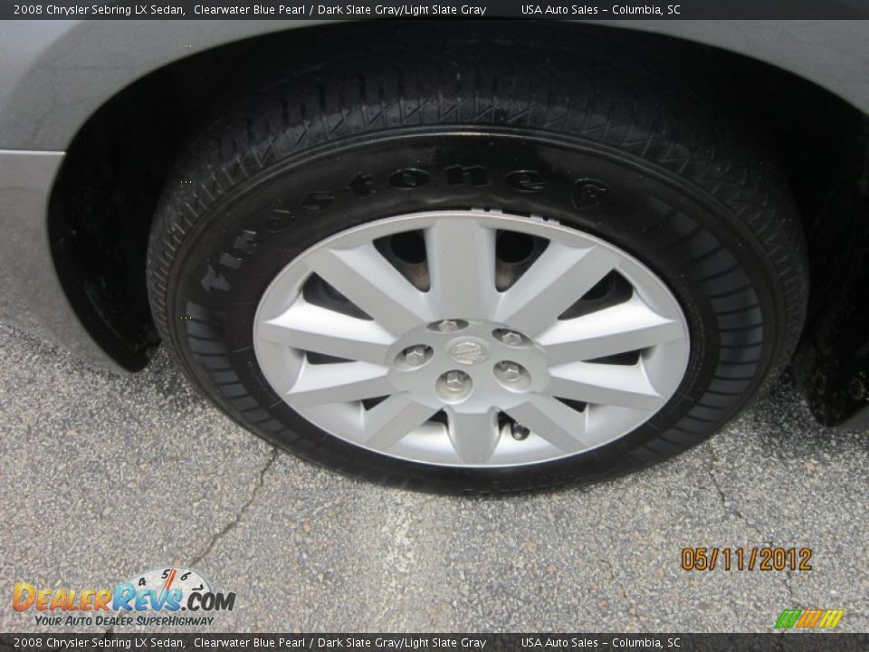 2008 Chrysler Sebring LX Sedan Clearwater Blue Pearl / Dark Slate Gray/Light Slate Gray Photo #12