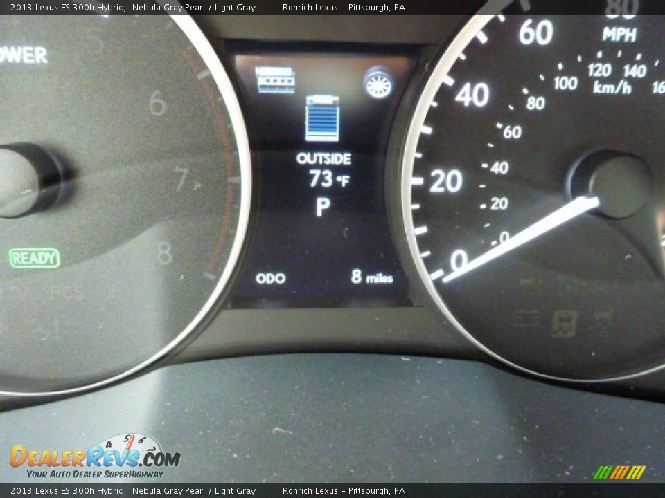 2013 Lexus ES 300h Hybrid Nebula Gray Pearl / Light Gray Photo #19