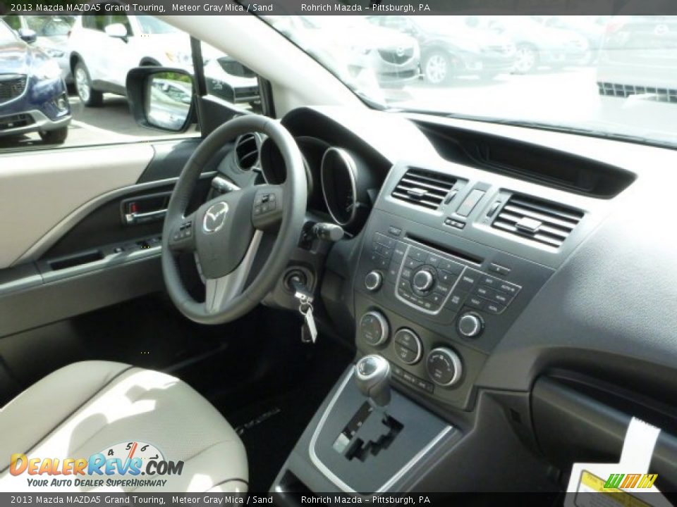 2013 Mazda MAZDA5 Grand Touring Meteor Gray Mica / Sand Photo #7