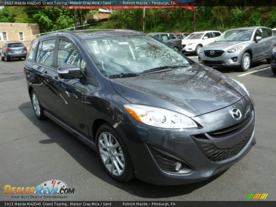 2013 Mazda MAZDA5 Grand Touring Meteor Gray Mica / Sand Photo #9