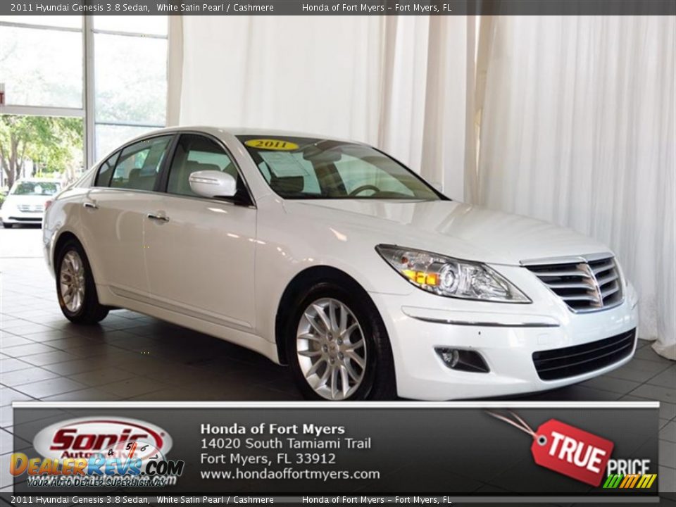 2011 Hyundai Genesis 3.8 Sedan White Satin Pearl / Cashmere Photo #1