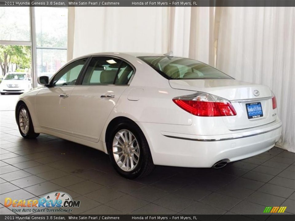 2011 Hyundai Genesis 3.8 Sedan White Satin Pearl / Cashmere Photo #5