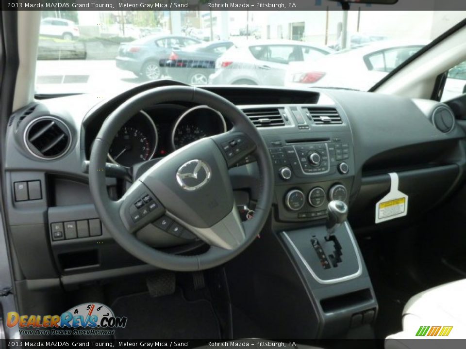 2013 Mazda MAZDA5 Grand Touring Meteor Gray Mica / Sand Photo #15