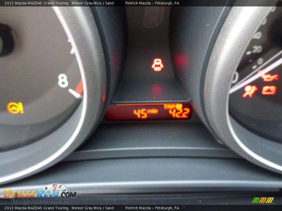 2013 Mazda MAZDA5 Grand Touring Meteor Gray Mica / Sand Photo #19