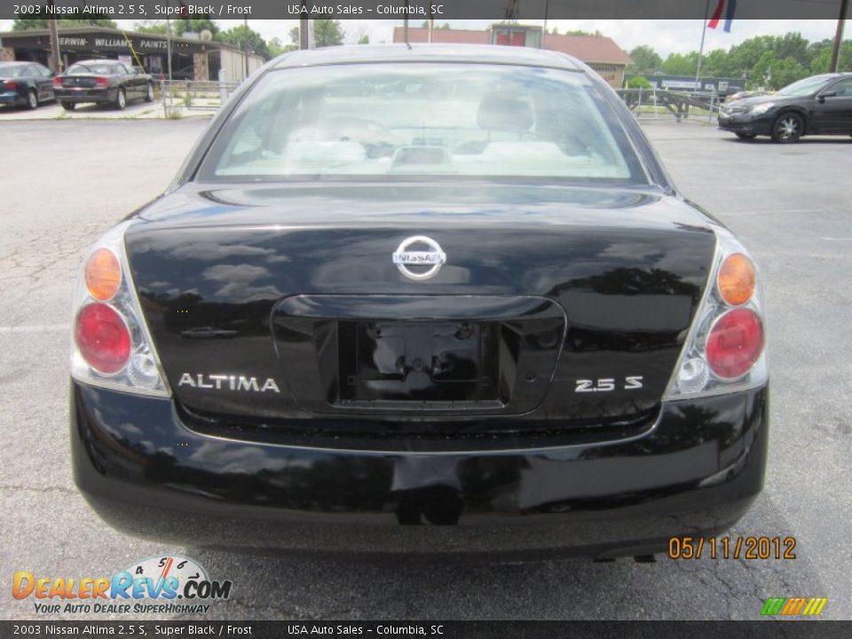 2003 Nissan Altima 2.5 S Super Black / Frost Photo #5