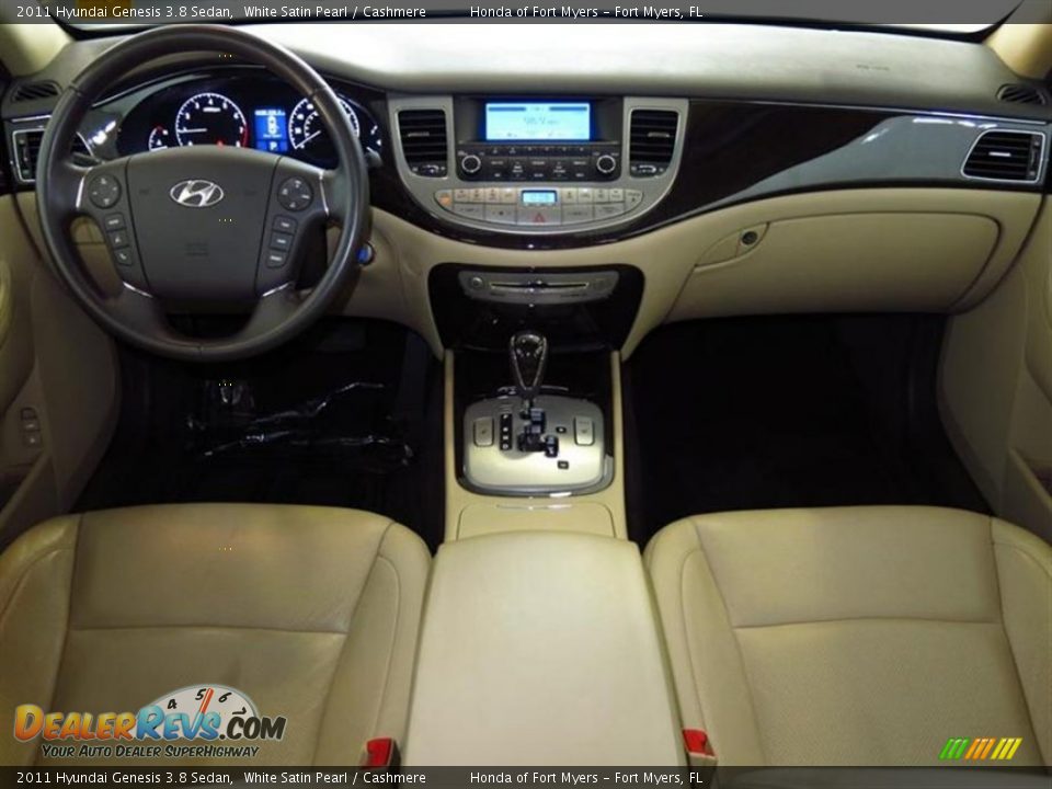 2011 Hyundai Genesis 3.8 Sedan White Satin Pearl / Cashmere Photo #11