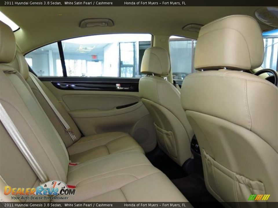 2011 Hyundai Genesis 3.8 Sedan White Satin Pearl / Cashmere Photo #15