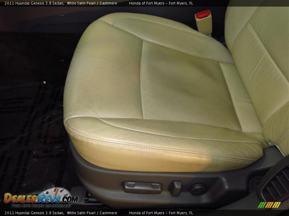 2011 Hyundai Genesis 3.8 Sedan White Satin Pearl / Cashmere Photo #18