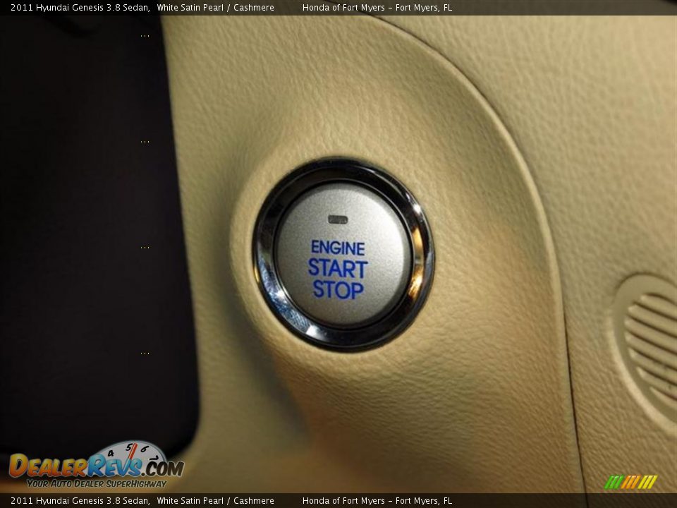2011 Hyundai Genesis 3.8 Sedan White Satin Pearl / Cashmere Photo #22