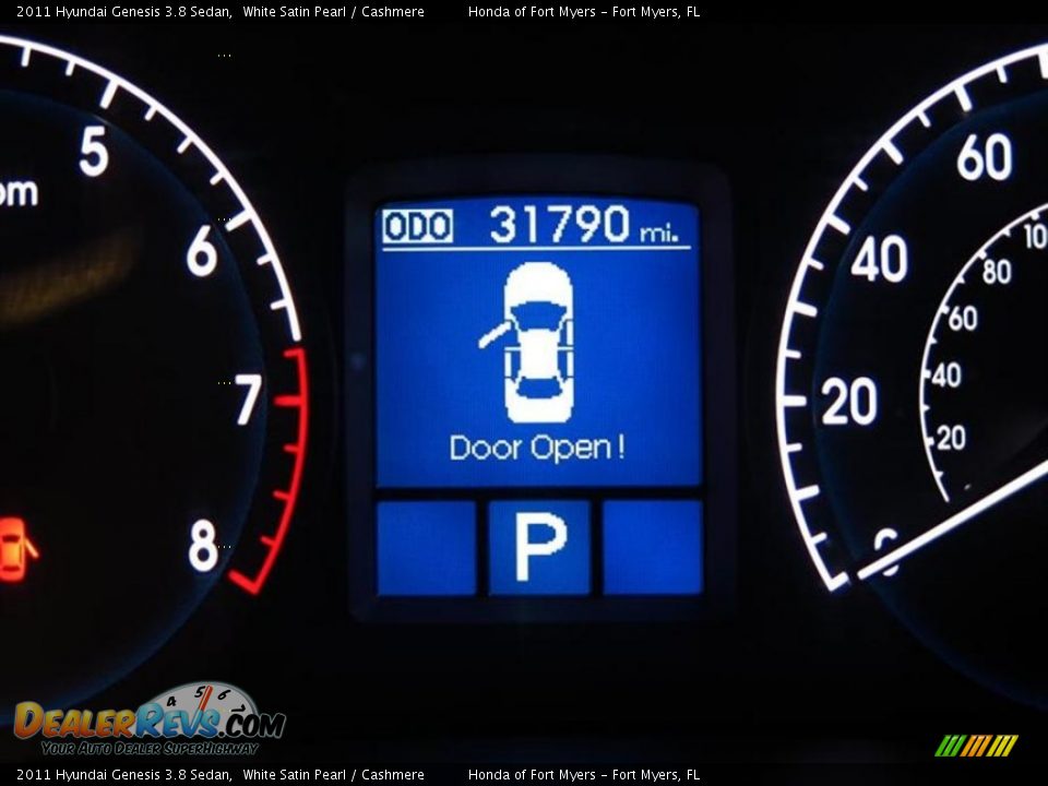 2011 Hyundai Genesis 3.8 Sedan White Satin Pearl / Cashmere Photo #25