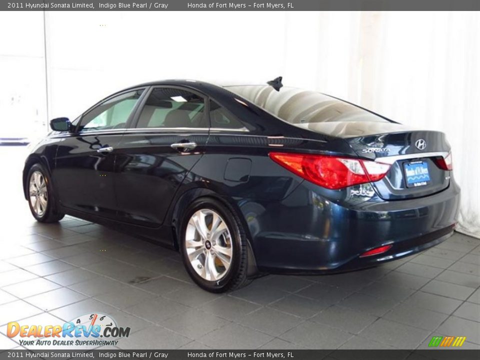 2011 Hyundai Sonata Limited Indigo Blue Pearl / Gray Photo #5
