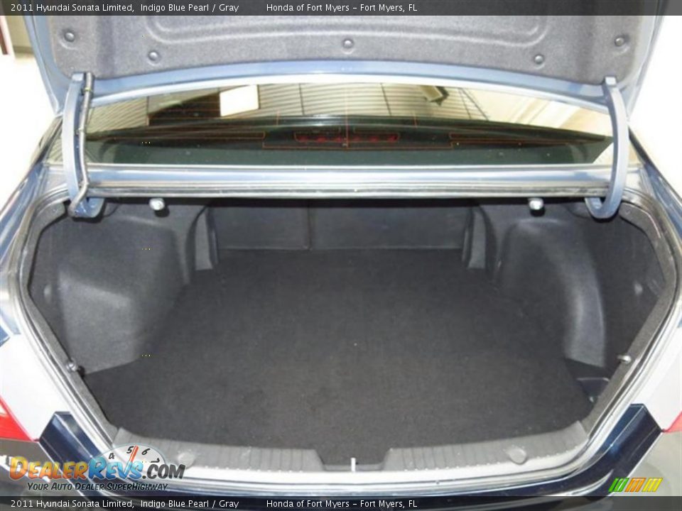 2011 Hyundai Sonata Limited Indigo Blue Pearl / Gray Photo #9