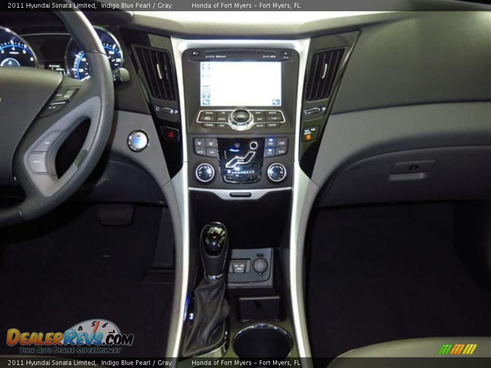 2011 Hyundai Sonata Limited Indigo Blue Pearl / Gray Photo #13