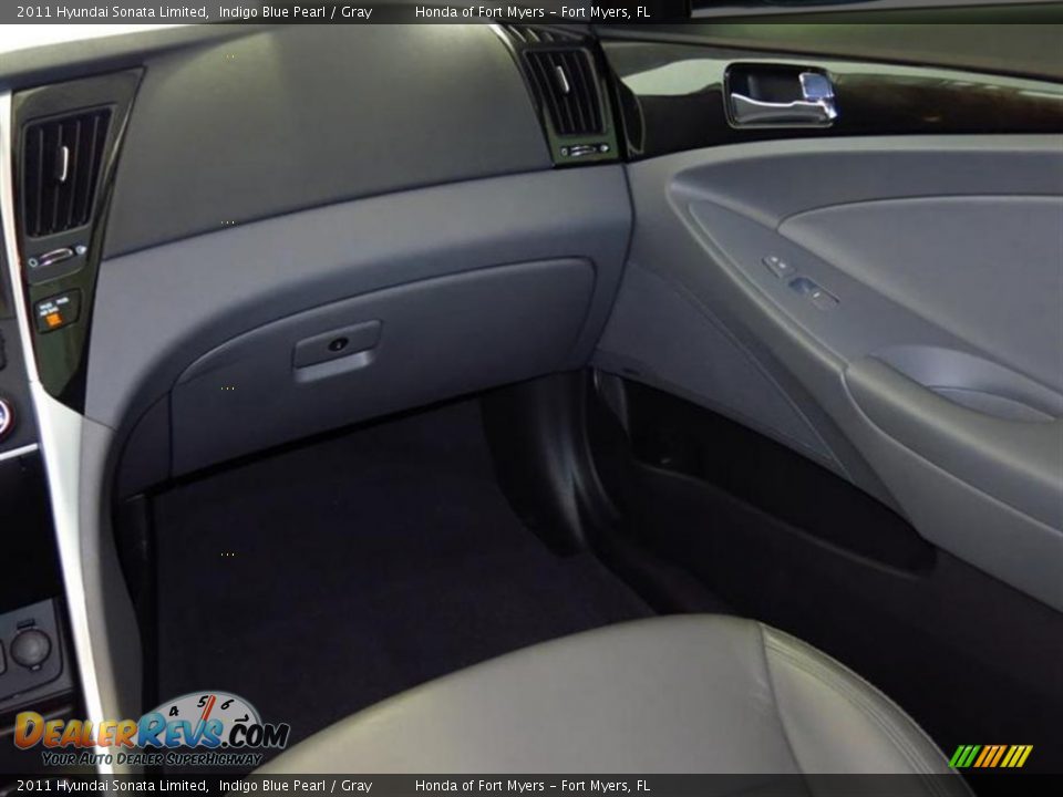 2011 Hyundai Sonata Limited Indigo Blue Pearl / Gray Photo #14