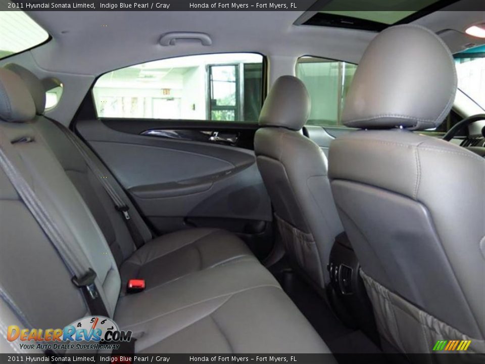 2011 Hyundai Sonata Limited Indigo Blue Pearl / Gray Photo #15
