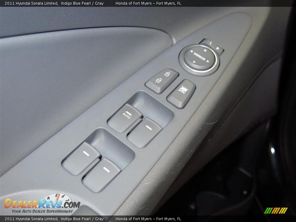 2011 Hyundai Sonata Limited Indigo Blue Pearl / Gray Photo #16