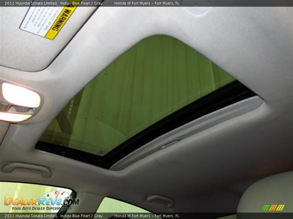 2011 Hyundai Sonata Limited Indigo Blue Pearl / Gray Photo #19