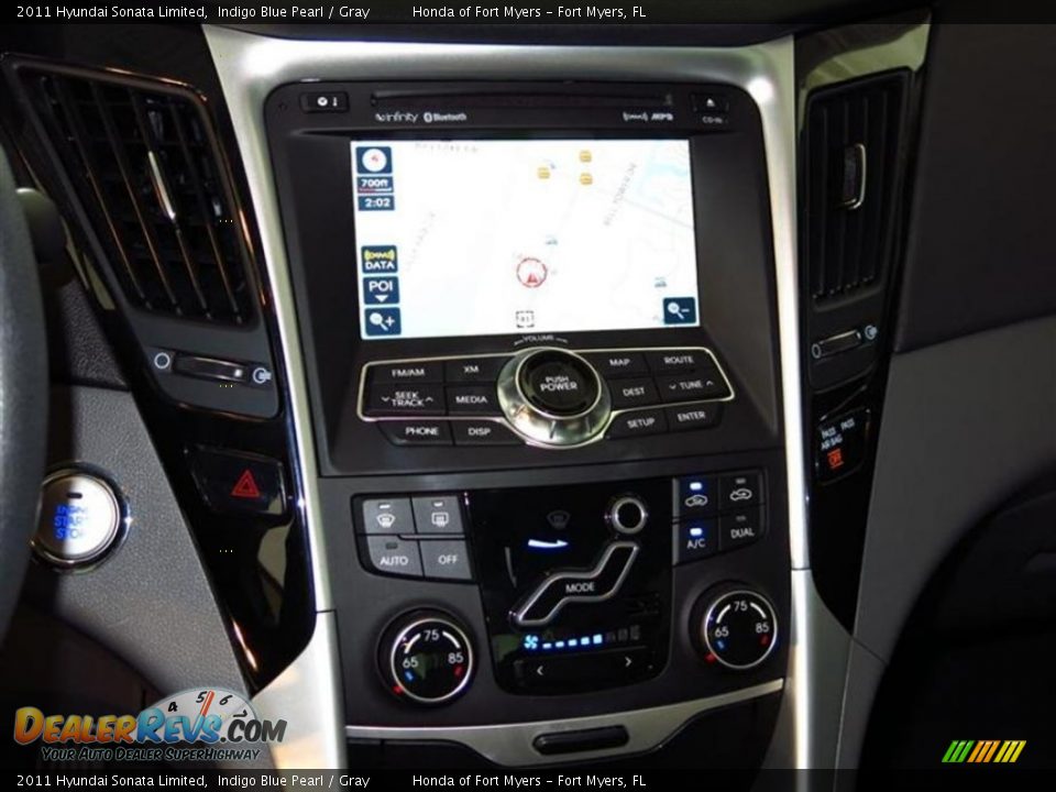 2011 Hyundai Sonata Limited Indigo Blue Pearl / Gray Photo #20