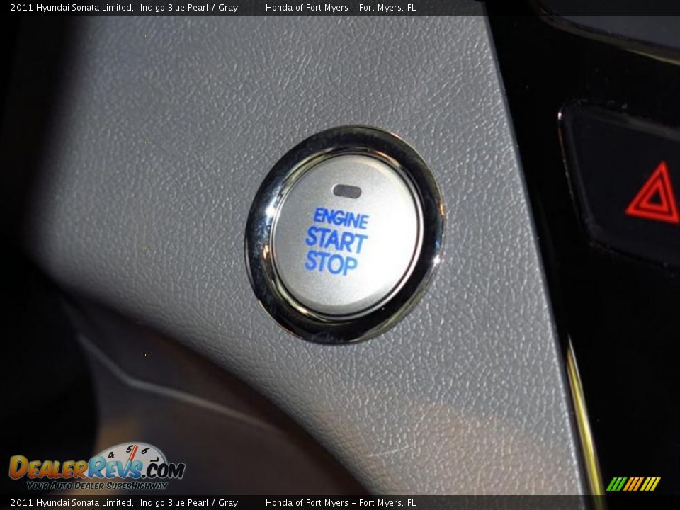 2011 Hyundai Sonata Limited Indigo Blue Pearl / Gray Photo #22