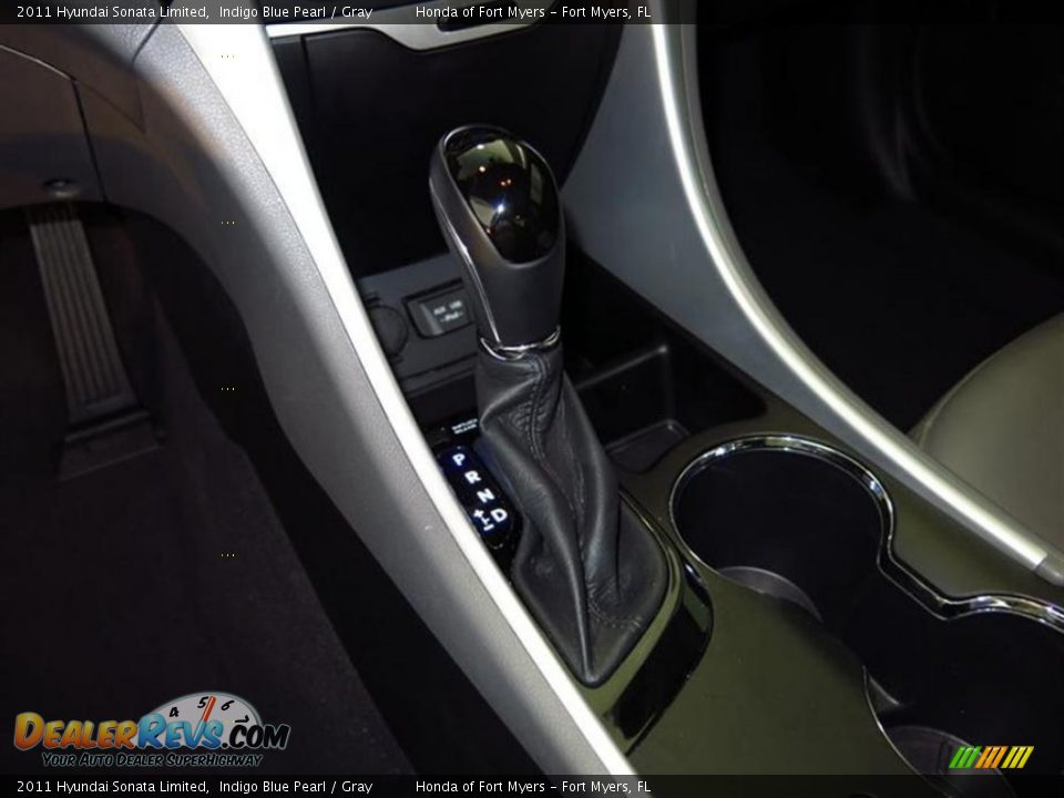 2011 Hyundai Sonata Limited Indigo Blue Pearl / Gray Photo #23