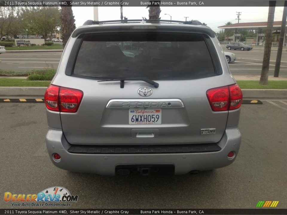 2011 Toyota Sequoia Platinum 4WD Silver Sky Metallic / Graphite Gray Photo #9