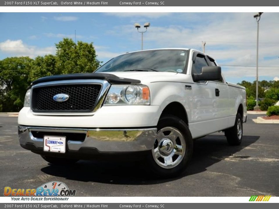 2007 Ford F150 XLT SuperCab Oxford White / Medium Flint Photo #1