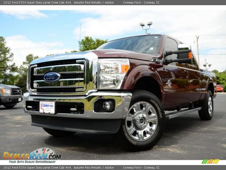 2012 Ford F250 Super Duty Lariat Crew Cab 4x4 Autumn Red Metallic / Adobe Photo #1