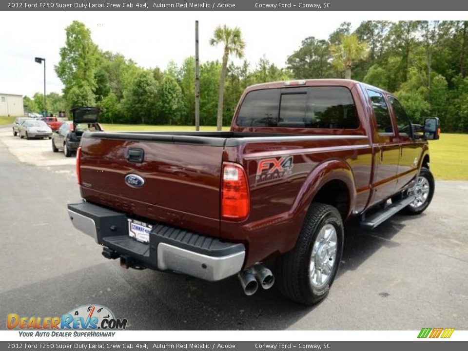 2012 Ford F250 Super Duty Lariat Crew Cab 4x4 Autumn Red Metallic / Adobe Photo #5