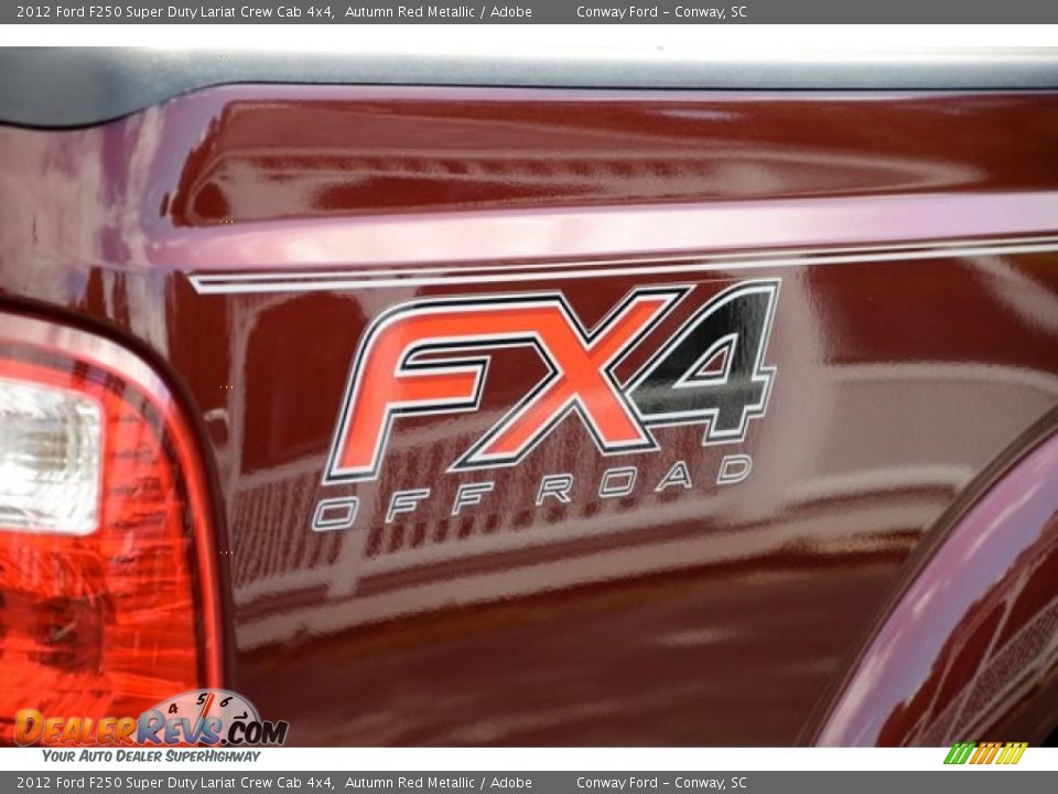 2012 Ford F250 Super Duty Lariat Crew Cab 4x4 Autumn Red Metallic / Adobe Photo #6