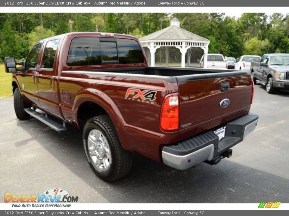 2012 Ford F250 Super Duty Lariat Crew Cab 4x4 Autumn Red Metallic / Adobe Photo #8