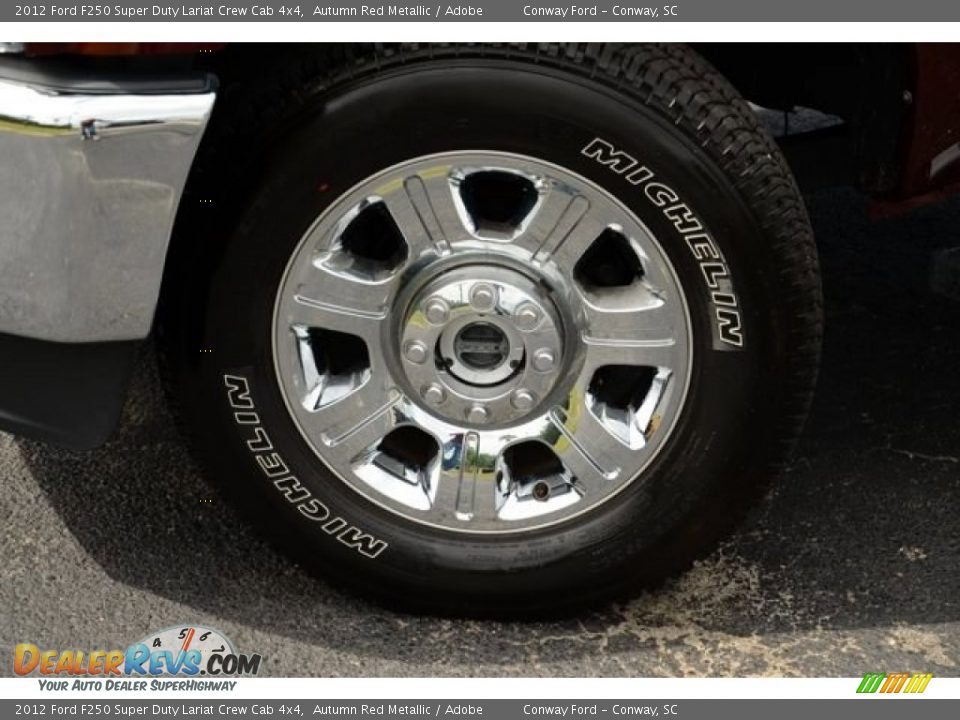 2012 Ford F250 Super Duty Lariat Crew Cab 4x4 Autumn Red Metallic / Adobe Photo #10