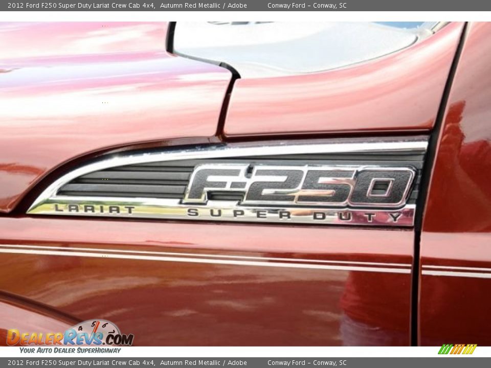 2012 Ford F250 Super Duty Lariat Crew Cab 4x4 Autumn Red Metallic / Adobe Photo #12