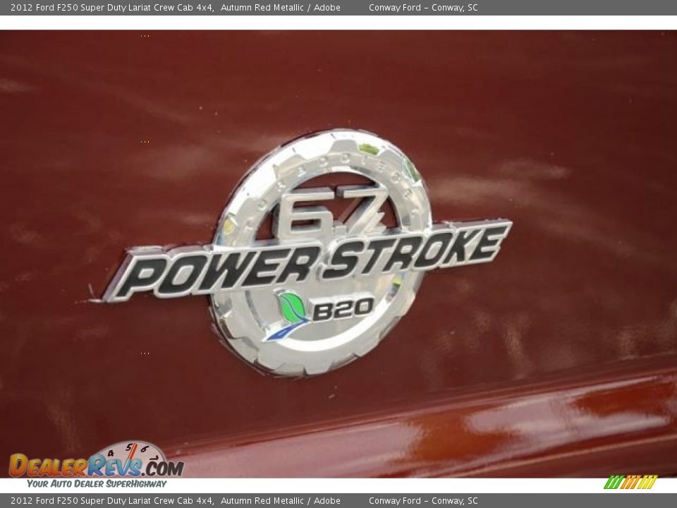 2012 Ford F250 Super Duty Lariat Crew Cab 4x4 Autumn Red Metallic / Adobe Photo #13