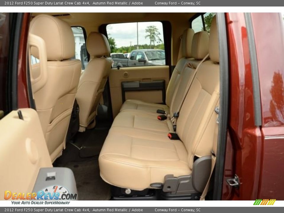 2012 Ford F250 Super Duty Lariat Crew Cab 4x4 Autumn Red Metallic / Adobe Photo #15