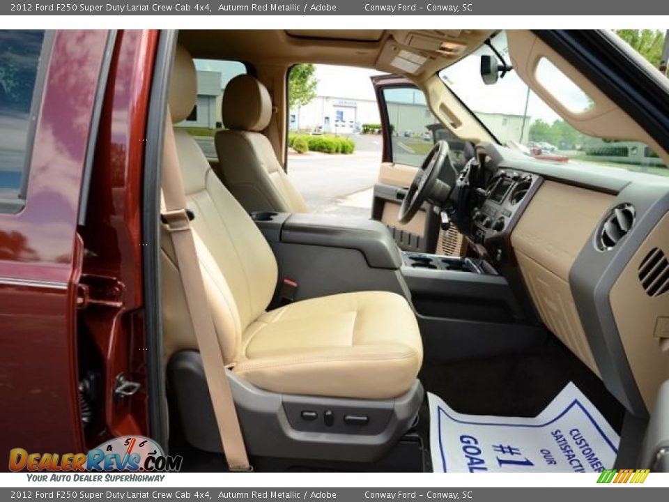 2012 Ford F250 Super Duty Lariat Crew Cab 4x4 Autumn Red Metallic / Adobe Photo #20