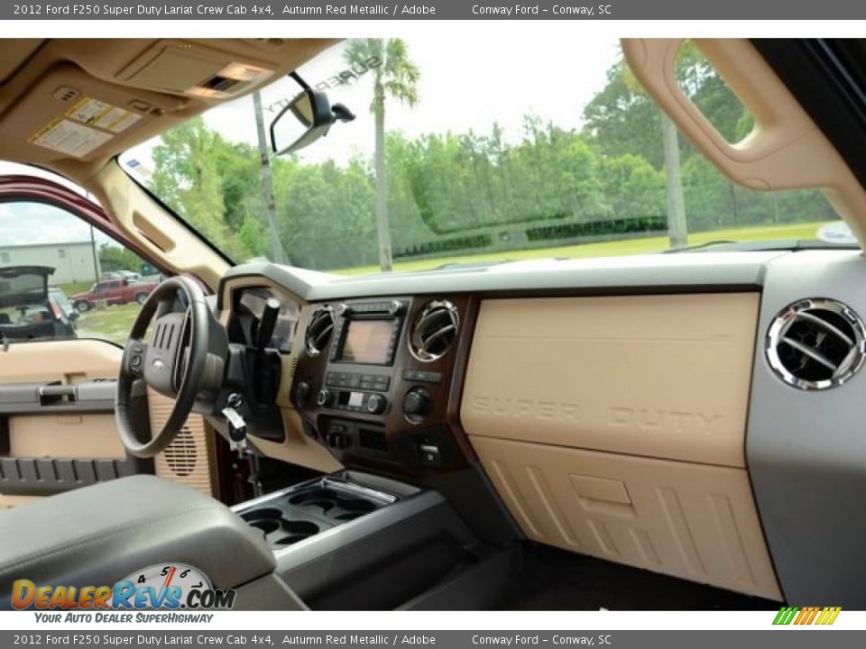 2012 Ford F250 Super Duty Lariat Crew Cab 4x4 Autumn Red Metallic / Adobe Photo #21