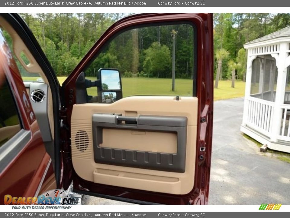 2012 Ford F250 Super Duty Lariat Crew Cab 4x4 Autumn Red Metallic / Adobe Photo #22