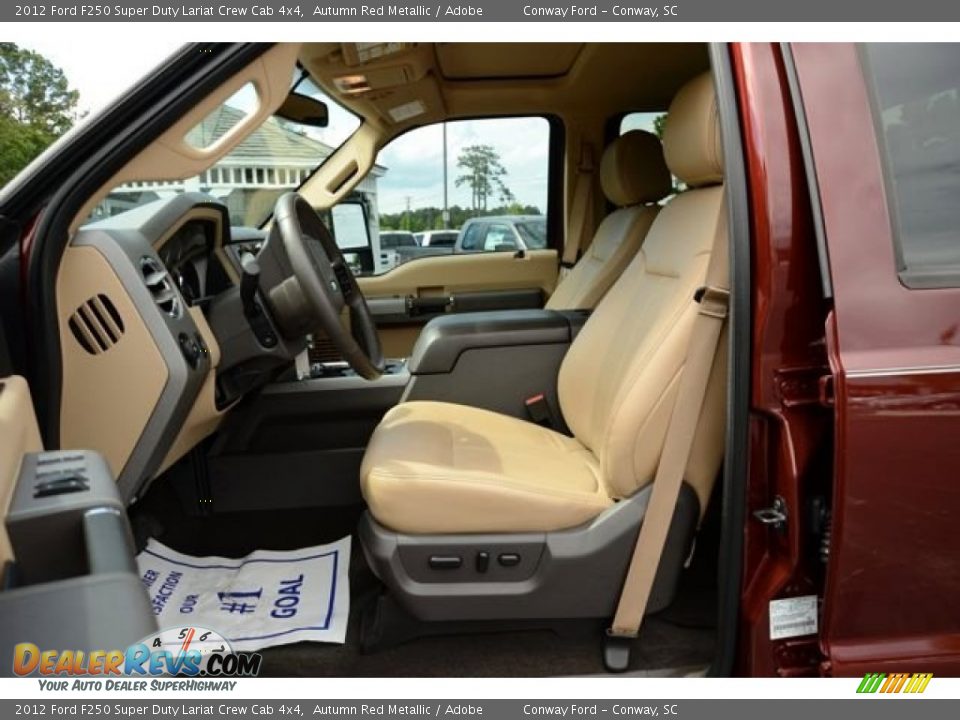 2012 Ford F250 Super Duty Lariat Crew Cab 4x4 Autumn Red Metallic / Adobe Photo #23