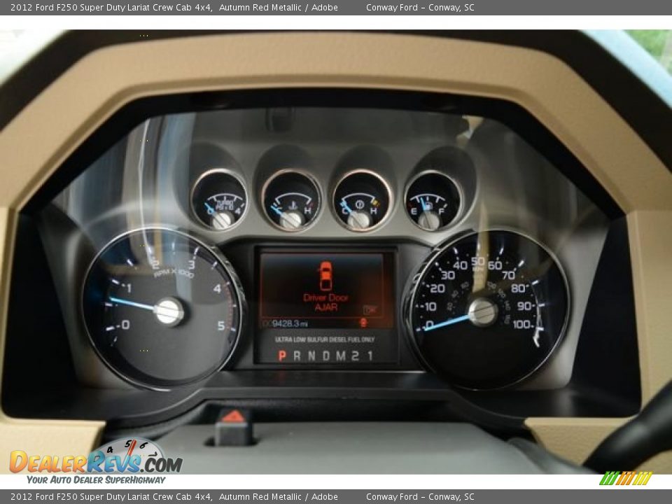 2012 Ford F250 Super Duty Lariat Crew Cab 4x4 Autumn Red Metallic / Adobe Photo #27