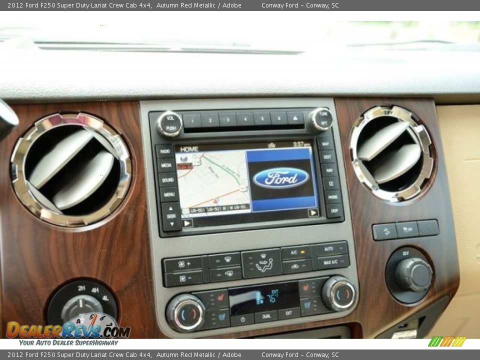 2012 Ford F250 Super Duty Lariat Crew Cab 4x4 Autumn Red Metallic / Adobe Photo #31