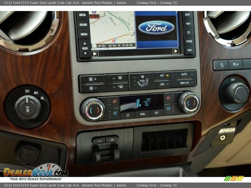 2012 Ford F250 Super Duty Lariat Crew Cab 4x4 Autumn Red Metallic / Adobe Photo #32