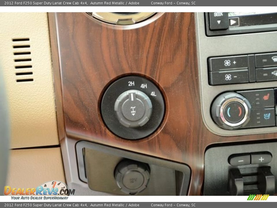 2012 Ford F250 Super Duty Lariat Crew Cab 4x4 Autumn Red Metallic / Adobe Photo #34