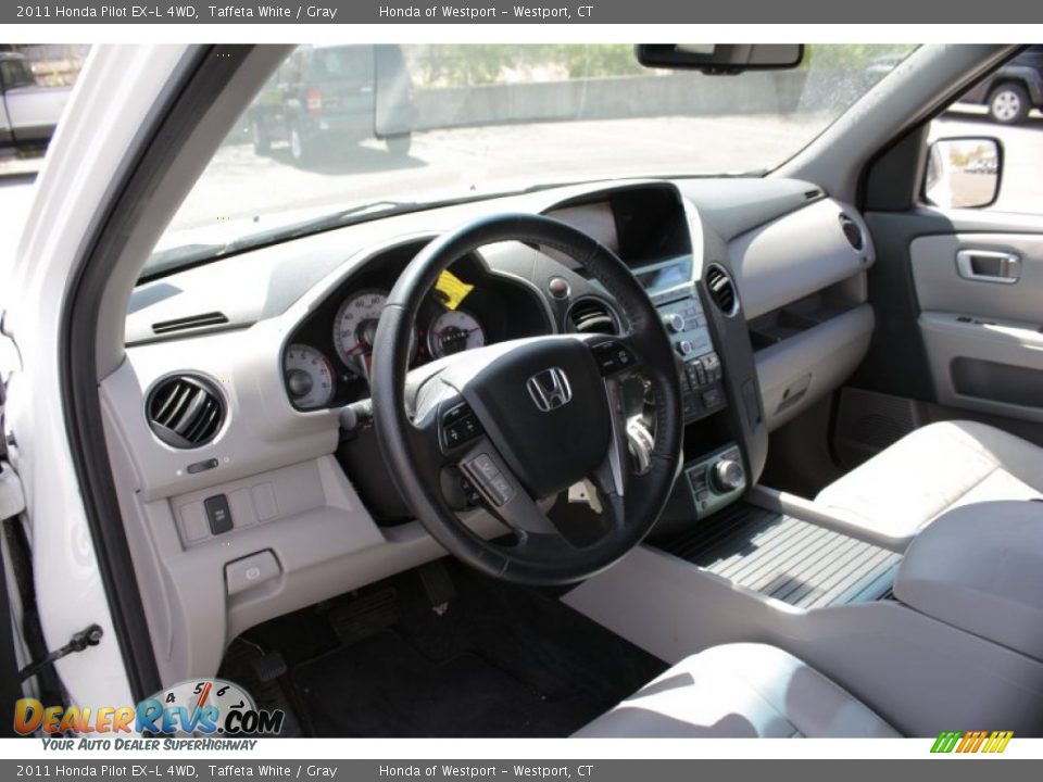 2011 Honda Pilot EX-L 4WD Taffeta White / Gray Photo #4