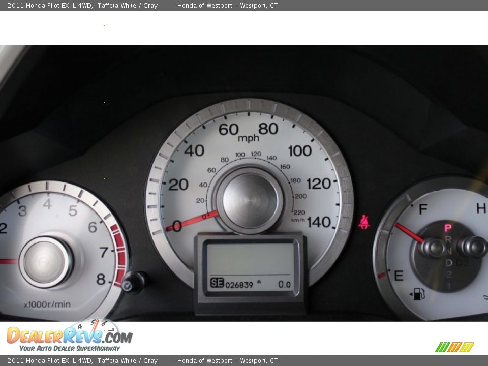 2011 Honda Pilot EX-L 4WD Taffeta White / Gray Photo #18