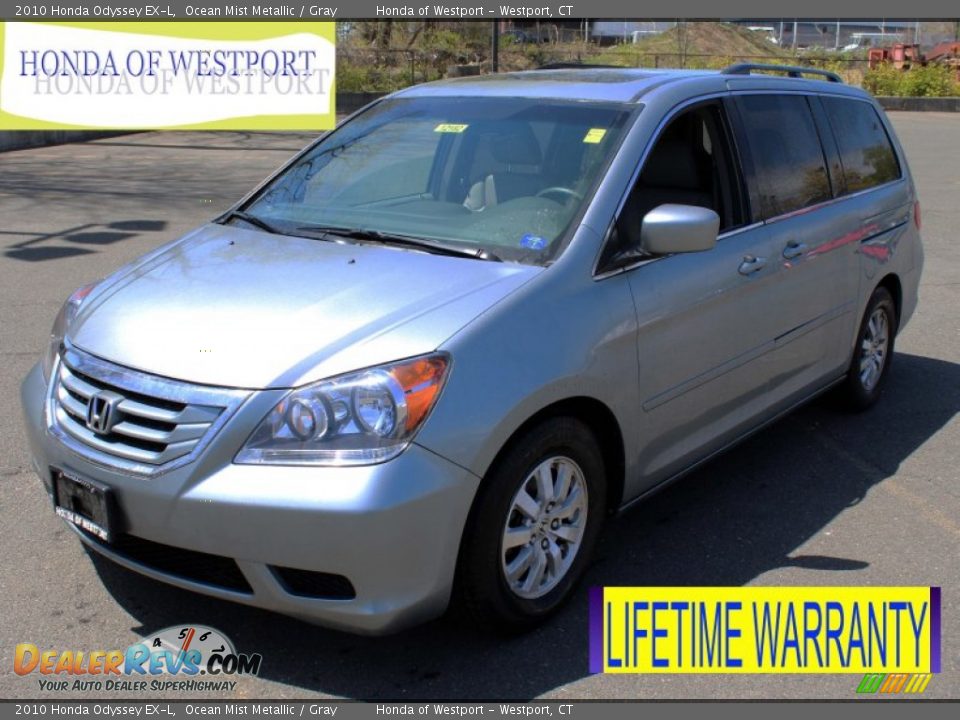 2010 Honda Odyssey EX-L Ocean Mist Metallic / Gray Photo #1