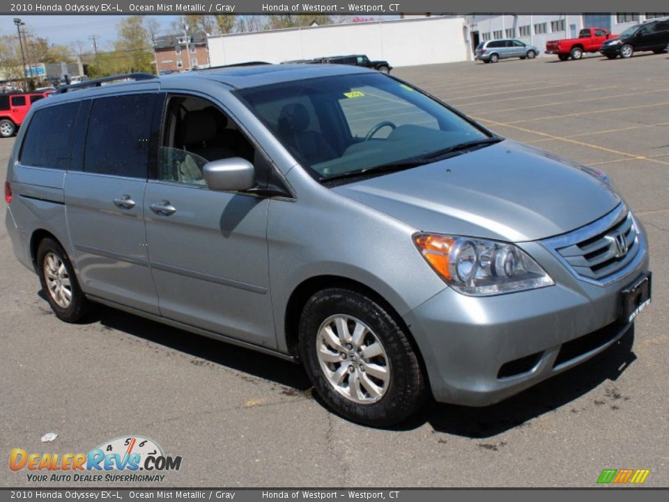 2010 Honda Odyssey EX-L Ocean Mist Metallic / Gray Photo #3