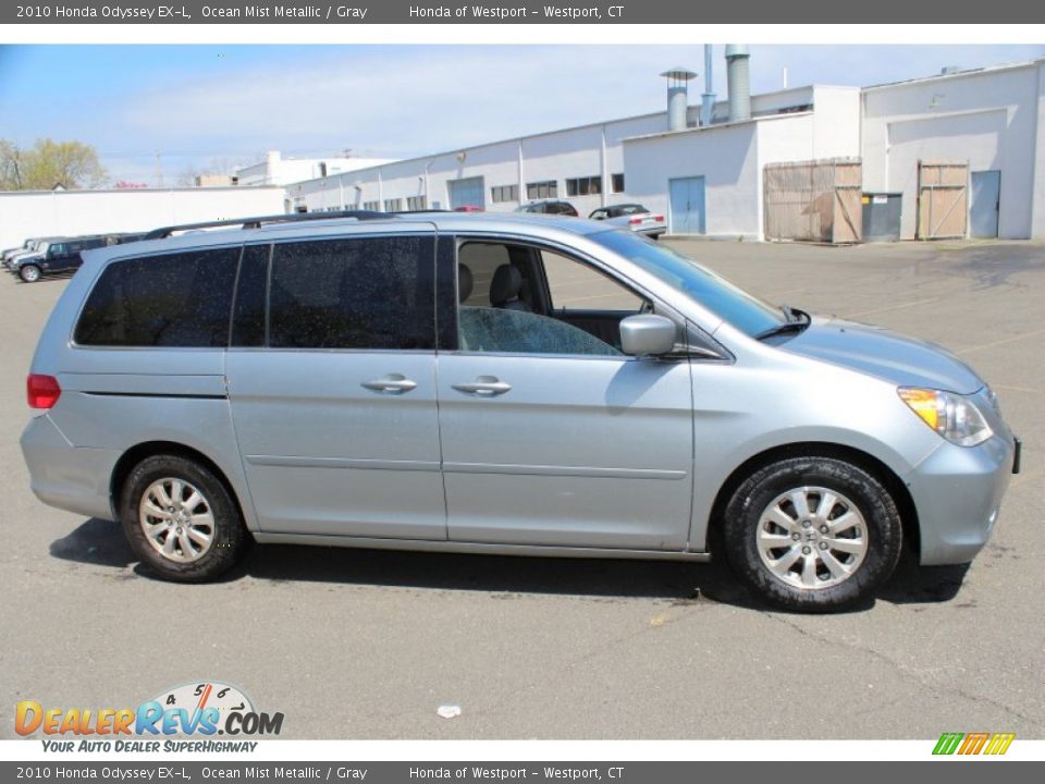 2010 Honda Odyssey EX-L Ocean Mist Metallic / Gray Photo #4