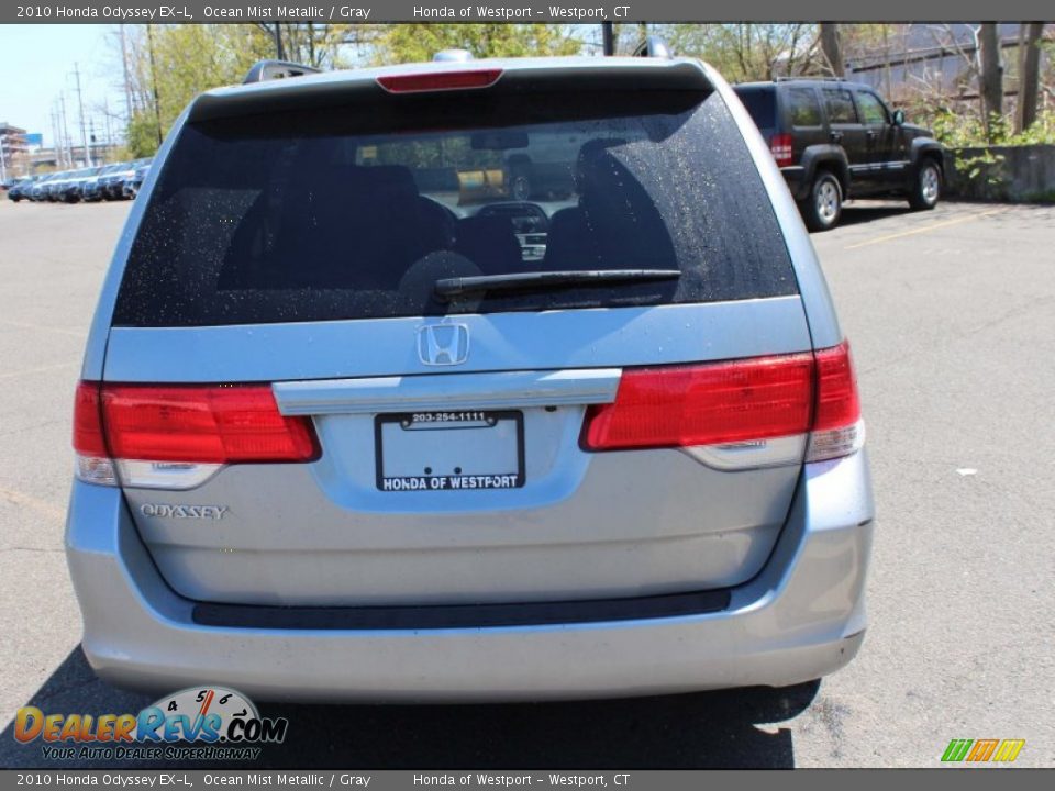 2010 Honda Odyssey EX-L Ocean Mist Metallic / Gray Photo #7
